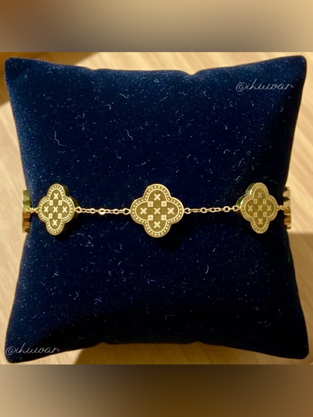 Four Leaf Clover Bracelet 18K Gold Plated Stainless Steel Bracelet